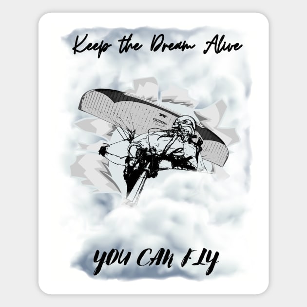 Keep the dream alive. You can fly In the clouds Magnet by RubenGT